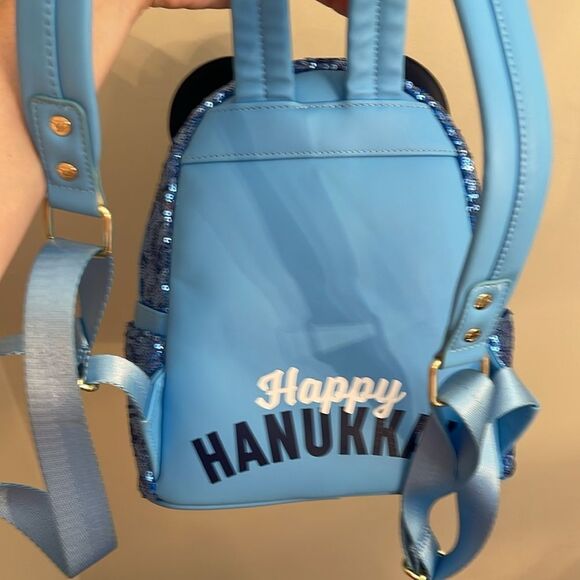 Loungefly Disney Mickey Hanukkah Menorah Sequin Mini Backpack main image 4